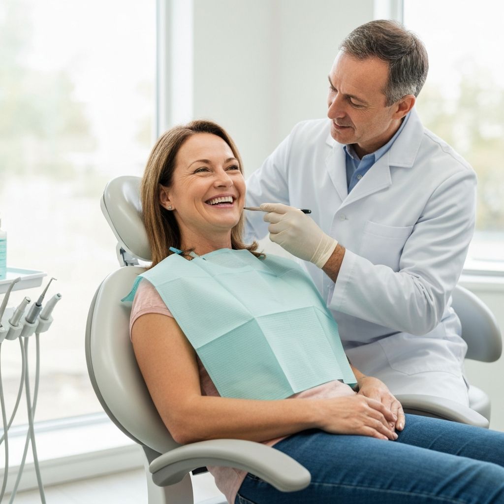 Happy dental patient